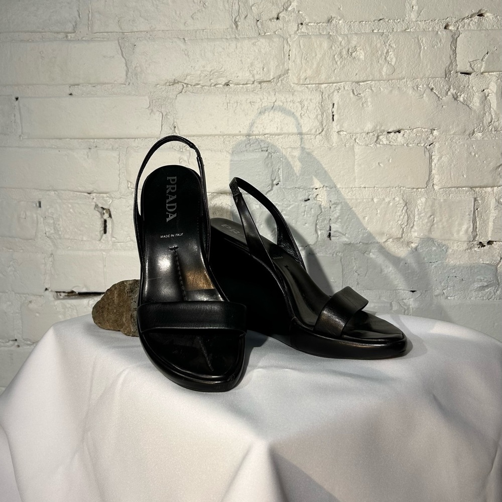 Prada Vintage Leather Wedges